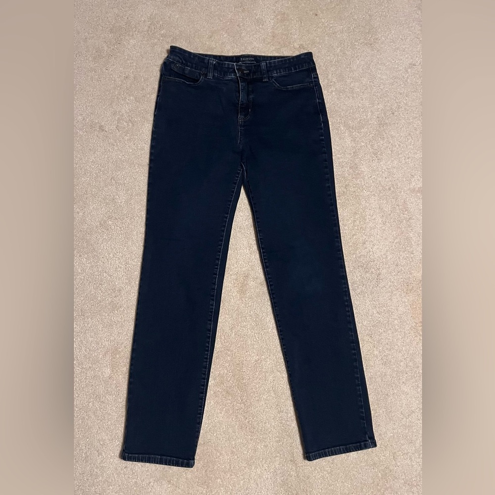 Talbots Straight-Leg Dark Navy Jeans, #1